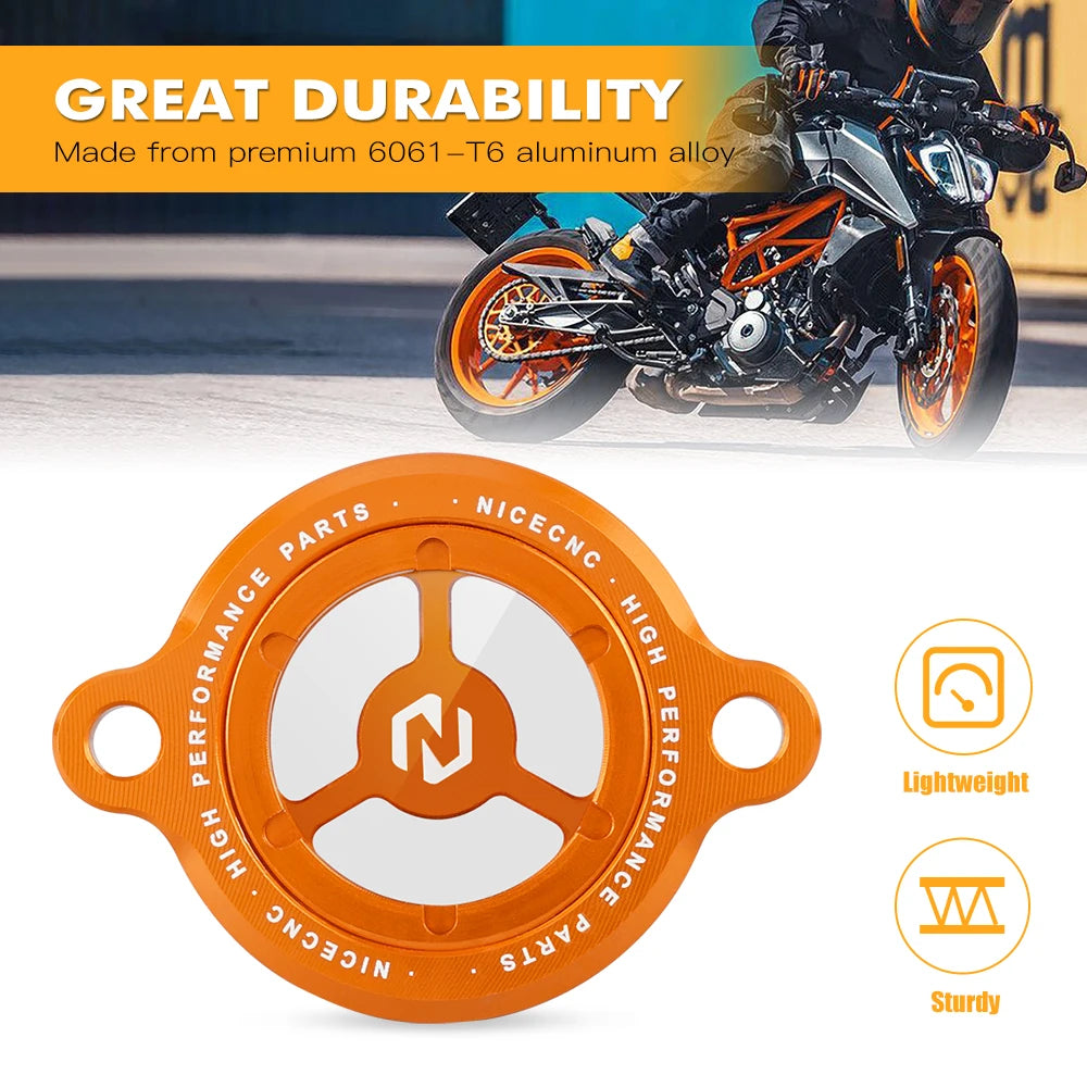 For KTM 390 Adventure 2020-2023 Oil Filter Cover Cap Duke 125 200 250 390 2016-2023 RC 125 200 390 2017-2023 250 Adventure 21-23