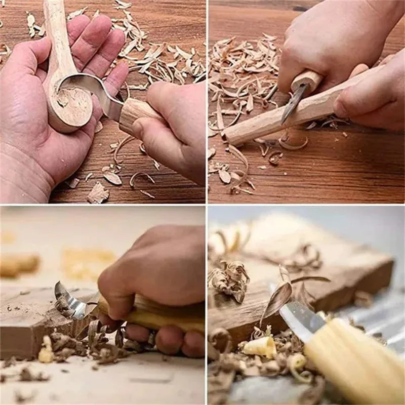 Wood Carving Tools Woodcarving Knife Chisel Woodworking Hand Tool DIY Spoon Carving Knife Woodcarving Tools Carving Knife