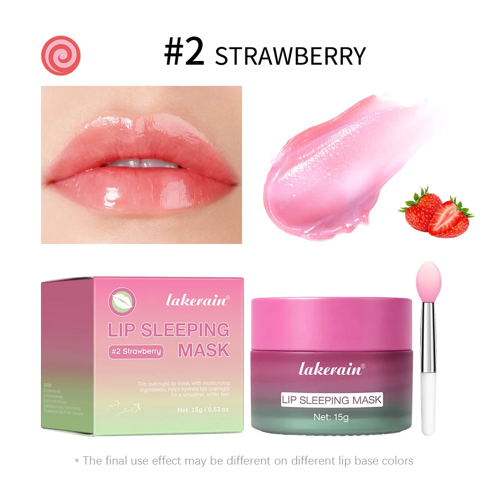 Blueberry Lip Sleeping Mask Overnight Dual Color Hydration For Dry Cracked Skin Reduces Fine Lines Moisturizing Nourish Lip Care