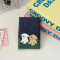 Cute Graffiti Dog Passport Holder Passport Cover Ladies Travel Accessories Portable Ticket Storage Bank Card Passport Wallet