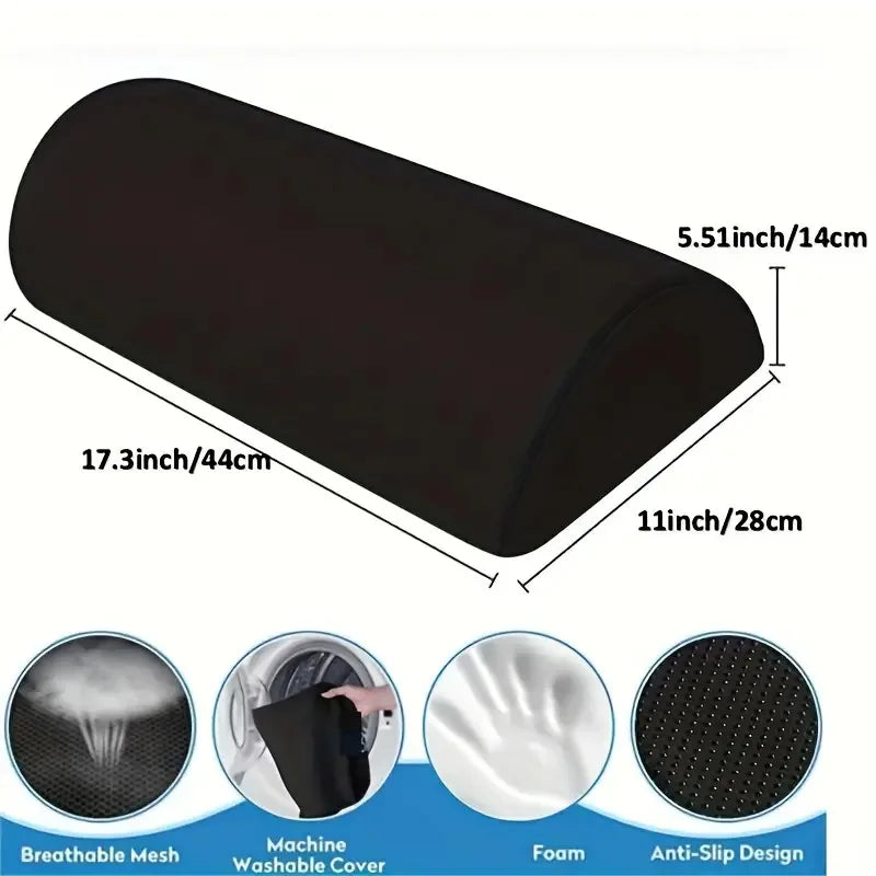 Ergonomic Memory Foam Foot Rest Under Desk Foot Stool Non Slip Foot Pillow with Washable Breathable Cover for Office Home Sofa
