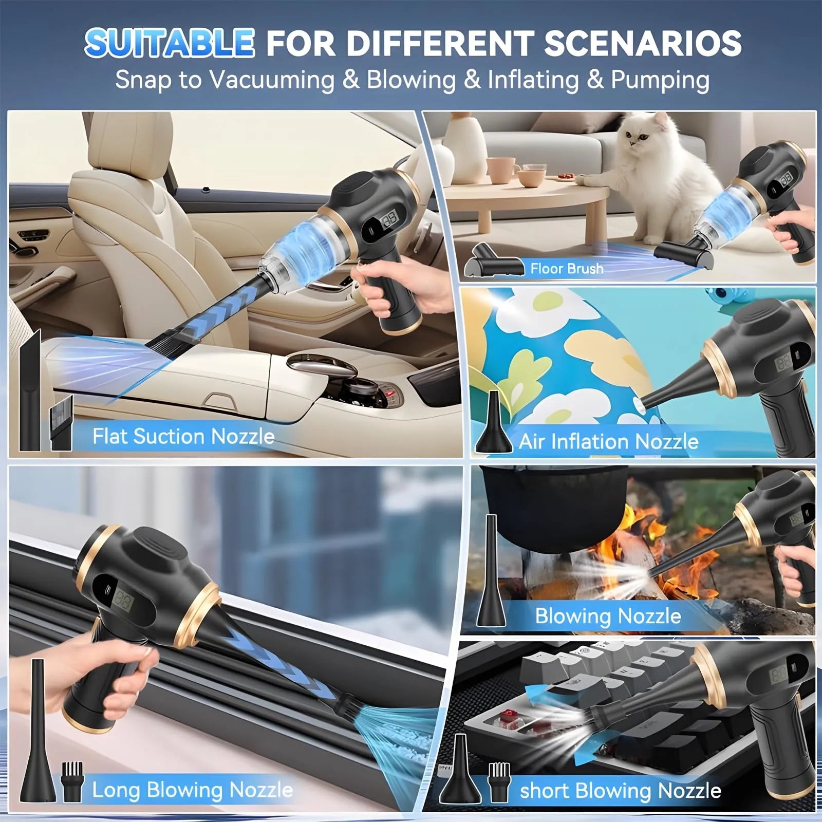 Mini Car Vacuum Cleaner Portable Cordless Handheld Cleaner for Home Appliance Powerful Cleaning Machine Car Cleaner for Keyboard