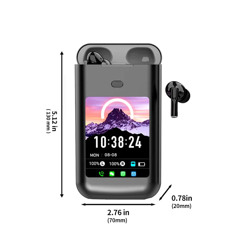 Large Screen Bluetooth Earphone High-capacity Battery Multi-functional Charge The Phone Downloadable APP AI Translation Headset