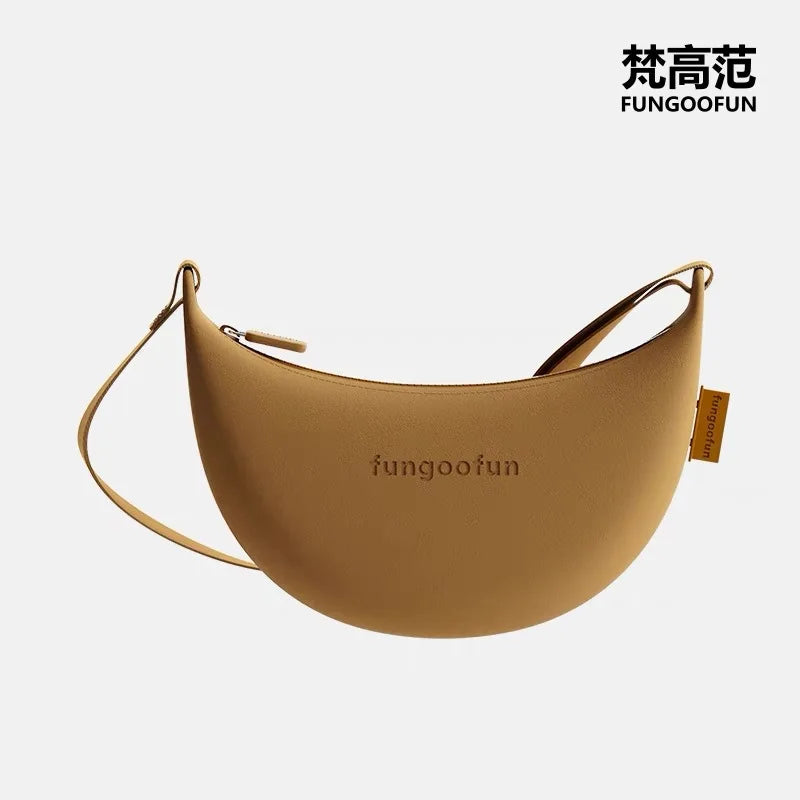 Fungoofun Waterproof Dumpling Crossbody Bag Unisex Summer Casual Shoulder Bag