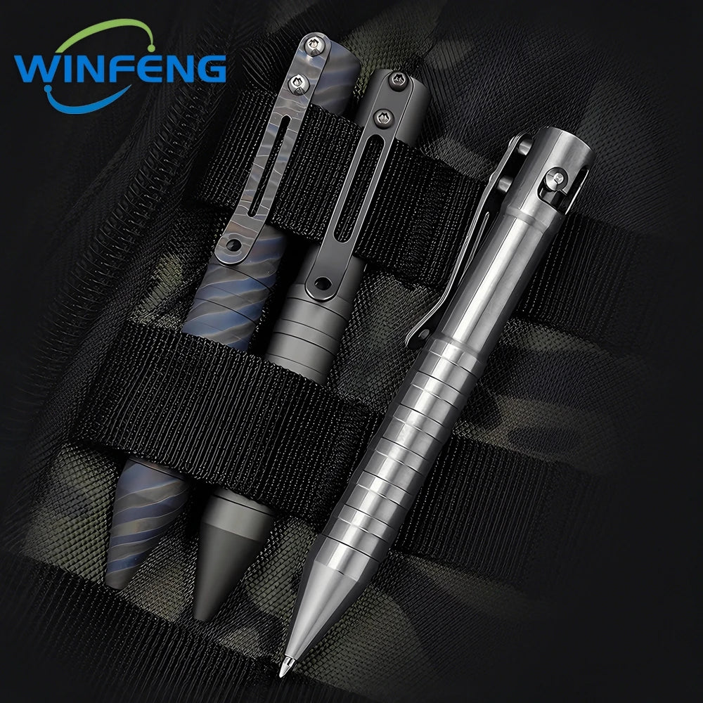 High Quality Metal Self Defense Tactical Pen Bolt Action Business Signature Ballpoint Pen Emergency Glass Breaker Survival Kits