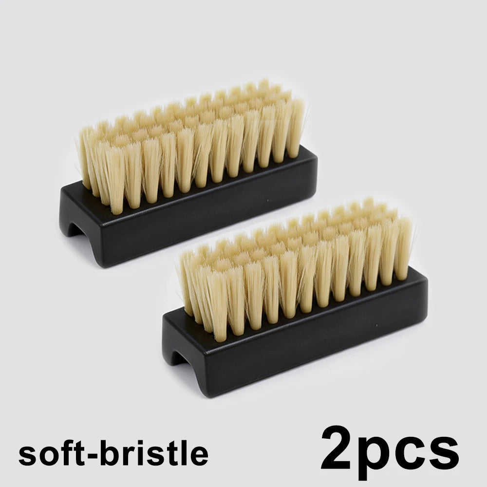 2 Pcs Car Leather Cleaning Brush Set Soft & Hard Bristles Scratch-Free Auto Interior Detailing Brushes for Car Care tools