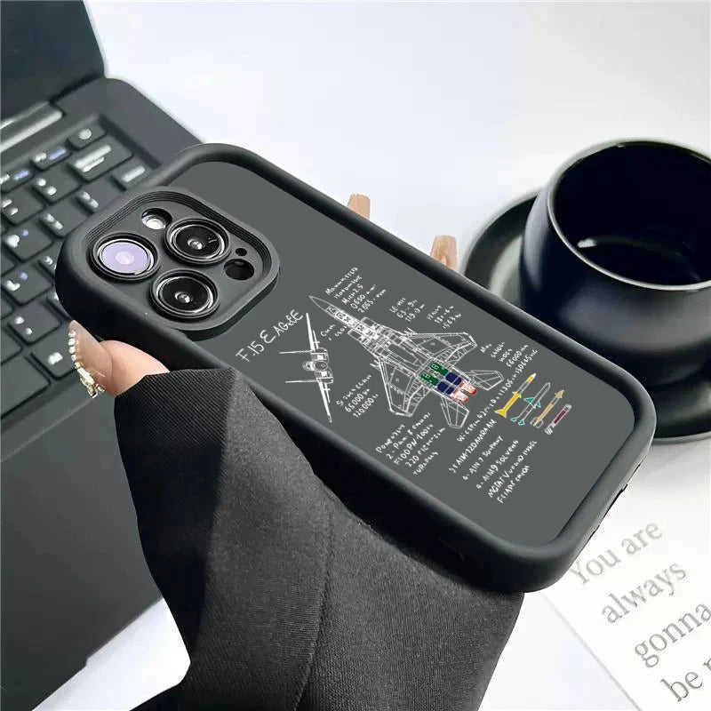 Inspired by Airplane Stylish Pattern Soft TPU Phone Case for iPhone 16 Pro Max 15 Plus 14 13 12 11 16E 17 Air X XR XS 8 7 Cover