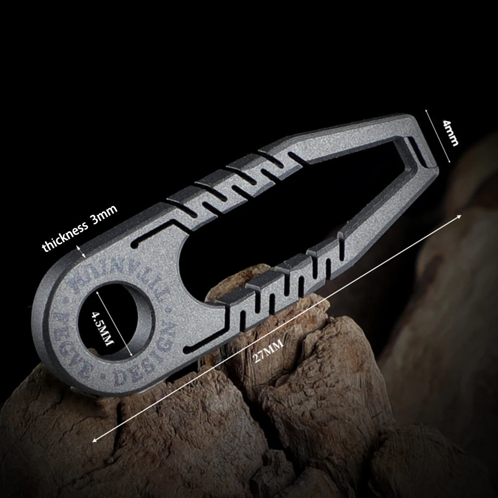 Mini Size Keychain Very Small Buckle Titanium Alloy Keyring Outdoor Small Tool