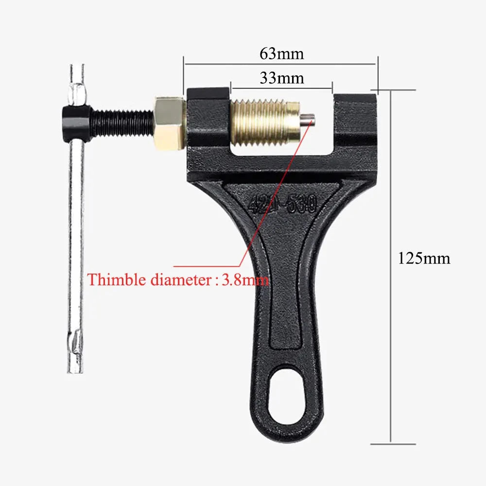 Universal 420-530 Steel Chain Breaker Splitter Pin Remover For Motorcycle Bicycle ATV Dirt Bike Chain Repair Accessory Parts Set