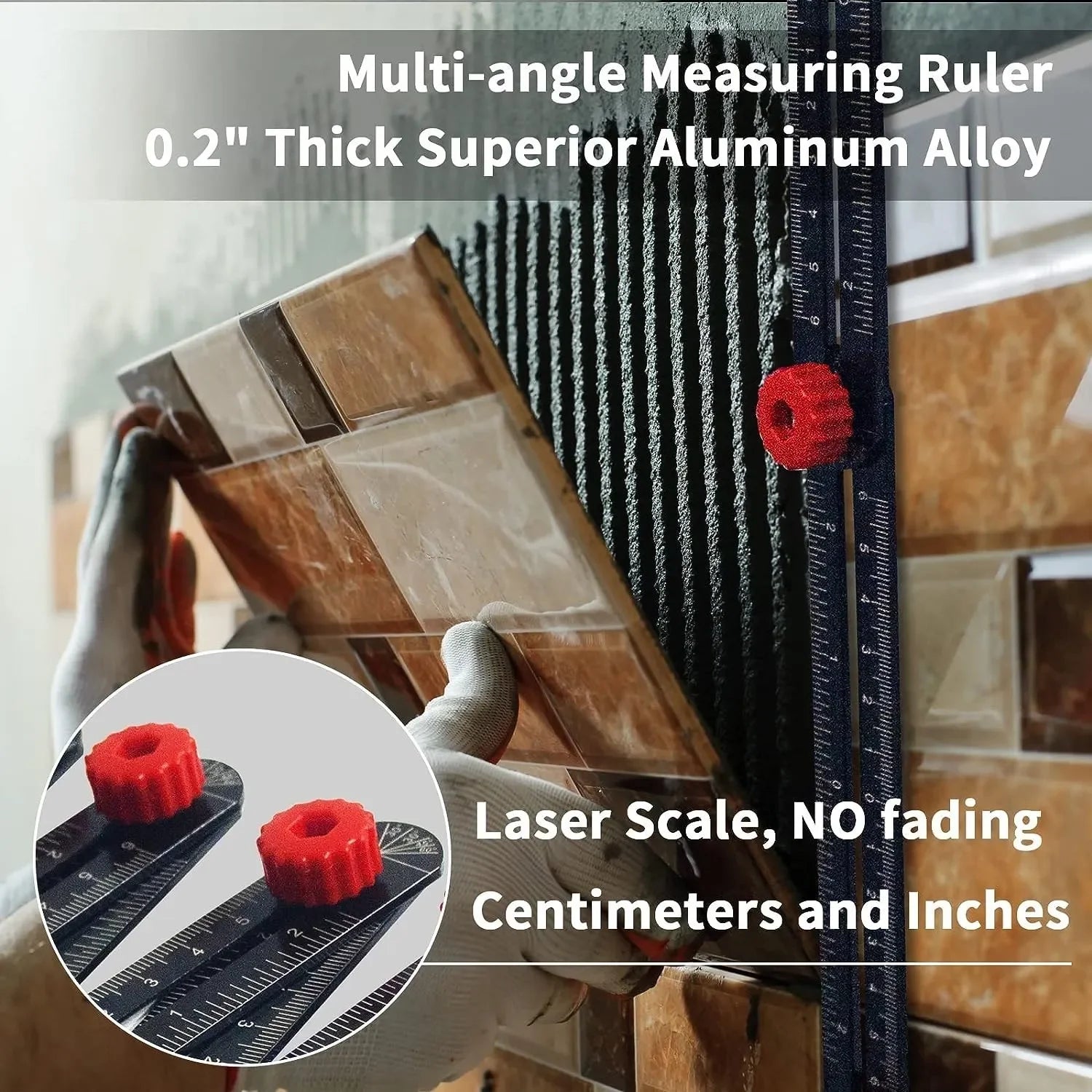 12/9/6 Fold Angle Ruler Multi Angle Aluminium Alloy Measuring Ruler Finder Izer Locator Template Tool DIY Measuring Ruler