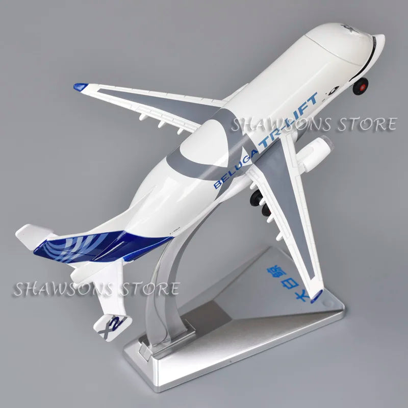 1:260 Diecast Model Plane Toy Airbus A330-700L Super Transporter Beluga XL Miniature Replica With Sound and Light