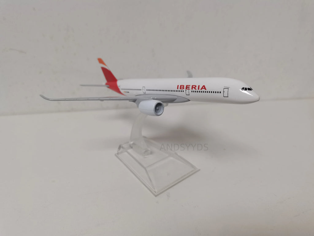 16CM Iberia A350 Airplane Models	Scale 1:400 Metal Alloy Scale Aircraft  Replica Diecast Aviation Collectibles Toy for Boys