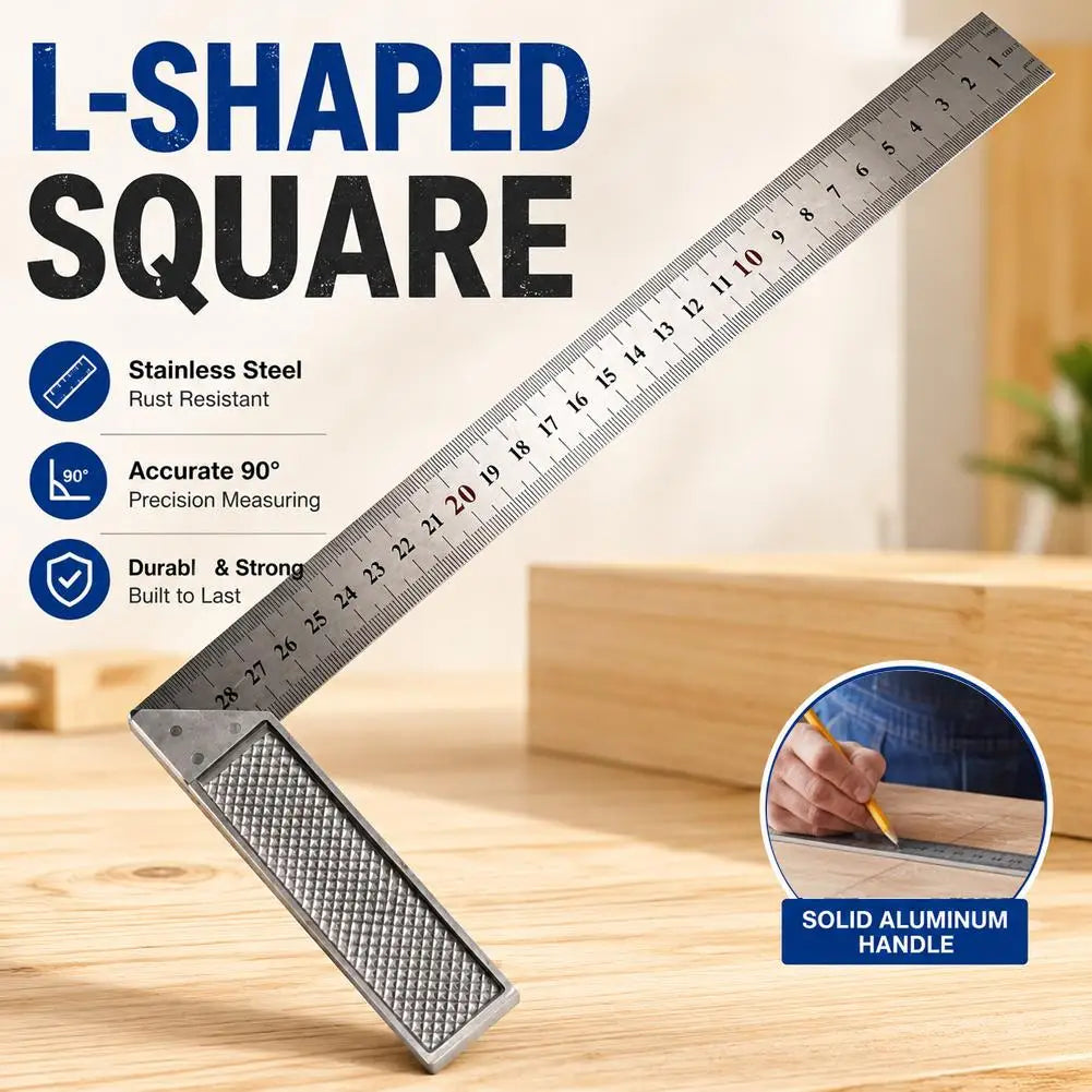 Combination Square Ruler With Aluminum Base Adjustable 45 90 Degree Angle Finder Stainless Steel Measuring Tool For Woodworking