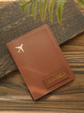 Custom Hot Stamping Name Passport Cover Minimalist Leather Passport Holder Personalized Travel Document Case, Unique Travel Gi