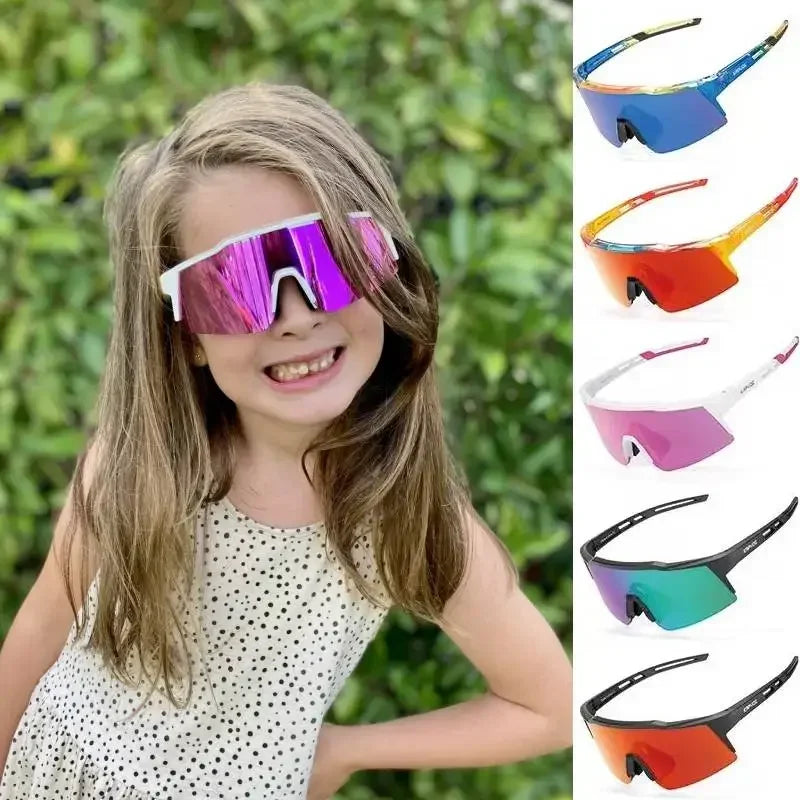 Kapvoe Kids Hiking Eyewear Cycling Sunglasses Aged 8-15 Baseball Running Children Glasses UV400 Sports Riding Bicycle Glasses