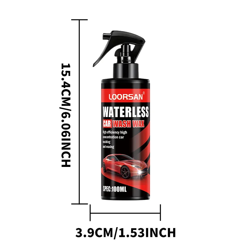 LOORSAN-Highly Concentrated Car Wash Spray No-Rinse Car Wax Polish Quick Coat Ceramic Coating For Auto Detailing 100ml