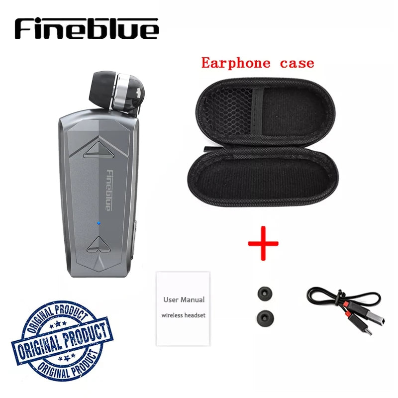Fineblue F520 Mini Wireless Earphone Bluetooth 5.3 Retractable Headset in Lotus One Ear Calls Remind Vibration Sport Headphone