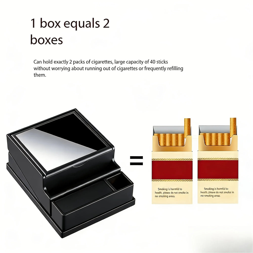 1pc Automatic Ejection Cigarette Holder Capacity Portable Storage Home Office Smoking Accessory Dispenser Without Built Lighter