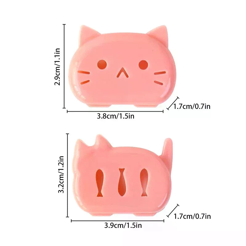 4pcs Cat Shape Travel Toothbrush Head Covers Toothbrush Protector Cap Case Protective Portable Plastic Clip For Household Travel