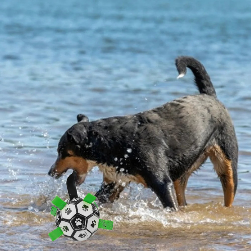 Dog Bite Chew Balls Pets Accessories With Grab Tabs Interactive Pet Football Toys Puppy Outdoor Training Soccer 15cm