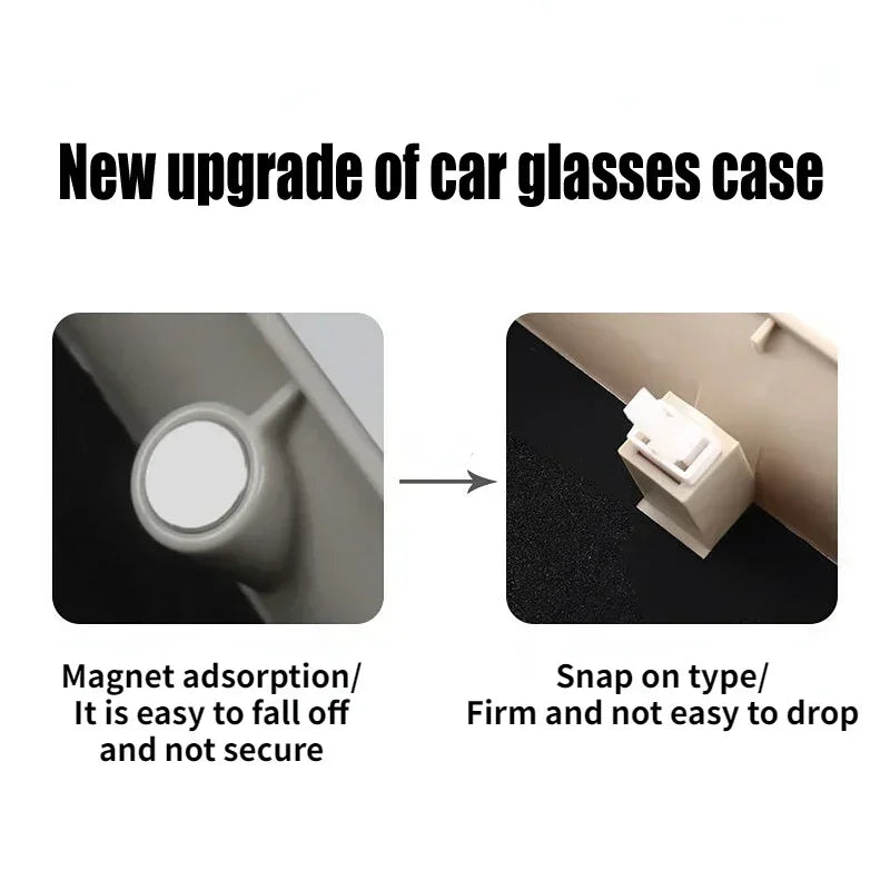 Car Glasses Box Portable Car Sunglasses Holder In The Car Driving Glasses Holder Eyeglass Case Sun Visor Car Lenses Holder