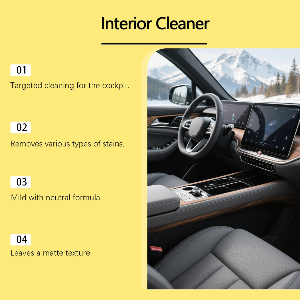 Car Interior Cleaner Effectively Removes Dust Grease Stains Cleans Polishes Interior Dashboard Enhances Shine Refurbishing Agent