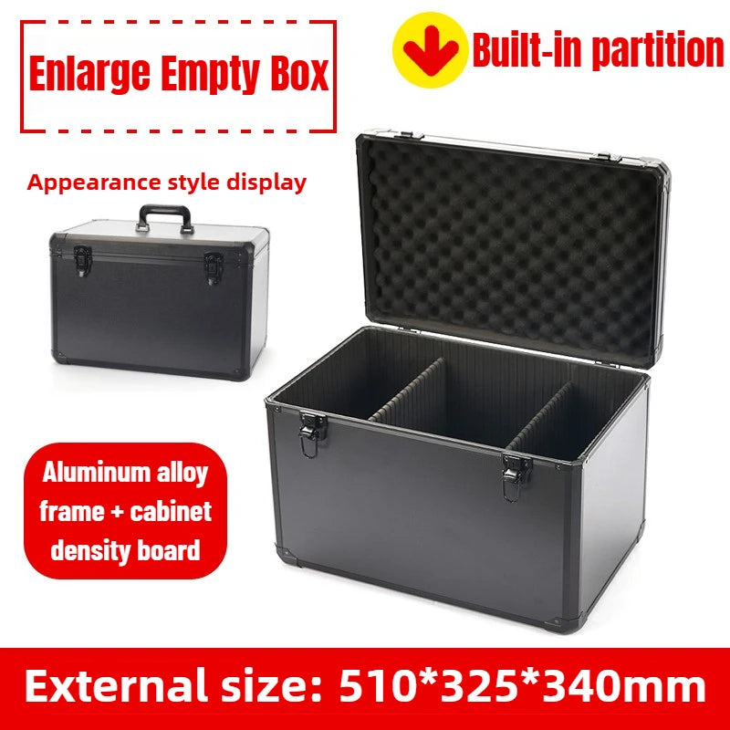 Multifunctional Tools Suitcase Aluminum Toolbox Parts Tool Case with Lock Electrician Accessories Tool Organizer Box for Workers