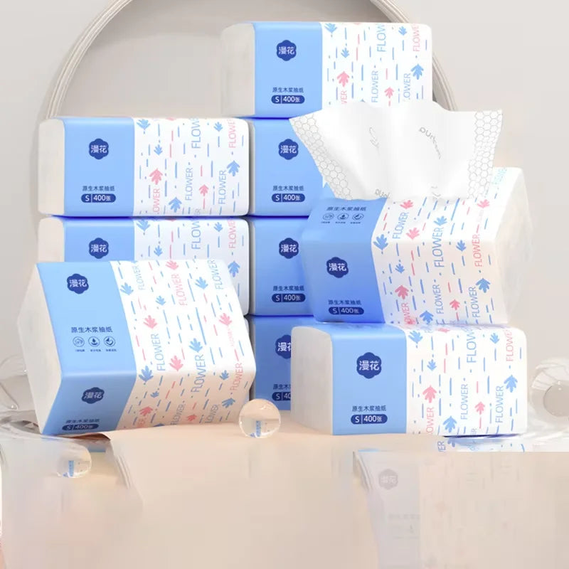 1/3/6pcs car paper towel household toilet paper replacement wooden napkin embossed facial tissue pull-out paper towel 400 thick