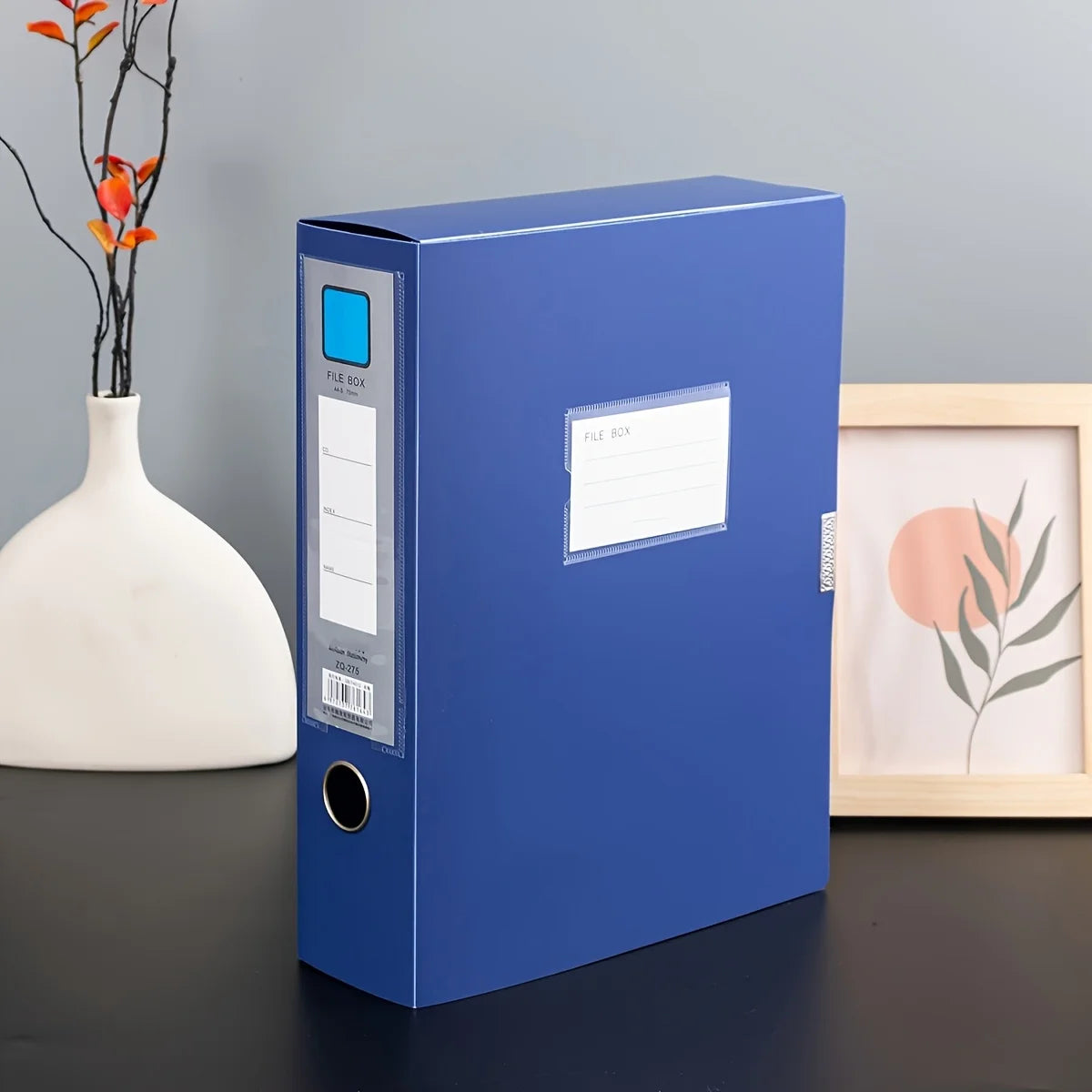 1pcs Foldable A4 File Folders, Large Capacity PP Document Storage Boxes, Suitable for Office, School, Back to School Season