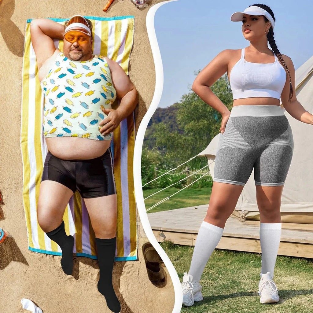 S-7XL Compression Socks Plus Size Men Women Gym Running Hiking Rugby Sports Socks Medical Varicocele Swelling Weight Loss Socks