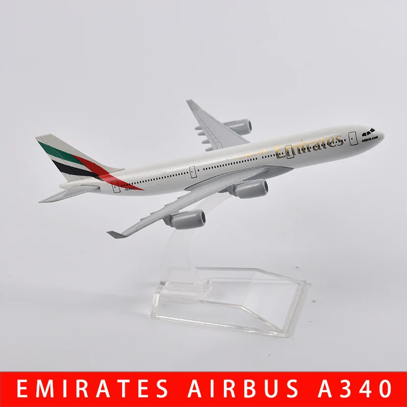 JASON TUTU 16cm A340 EMIRATES Airways Airplane Model Planel Airplane Diecast Metal 1/400 Scale Planes