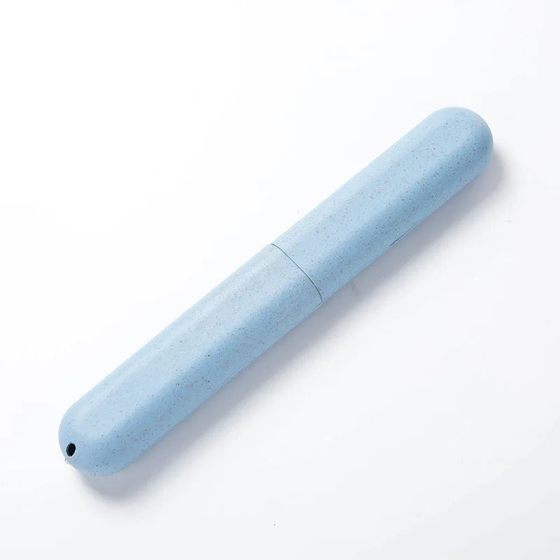Home wheat straw travel toothbrush box, portable toothbrush cover storage box, wheat straw toothbrush storage box