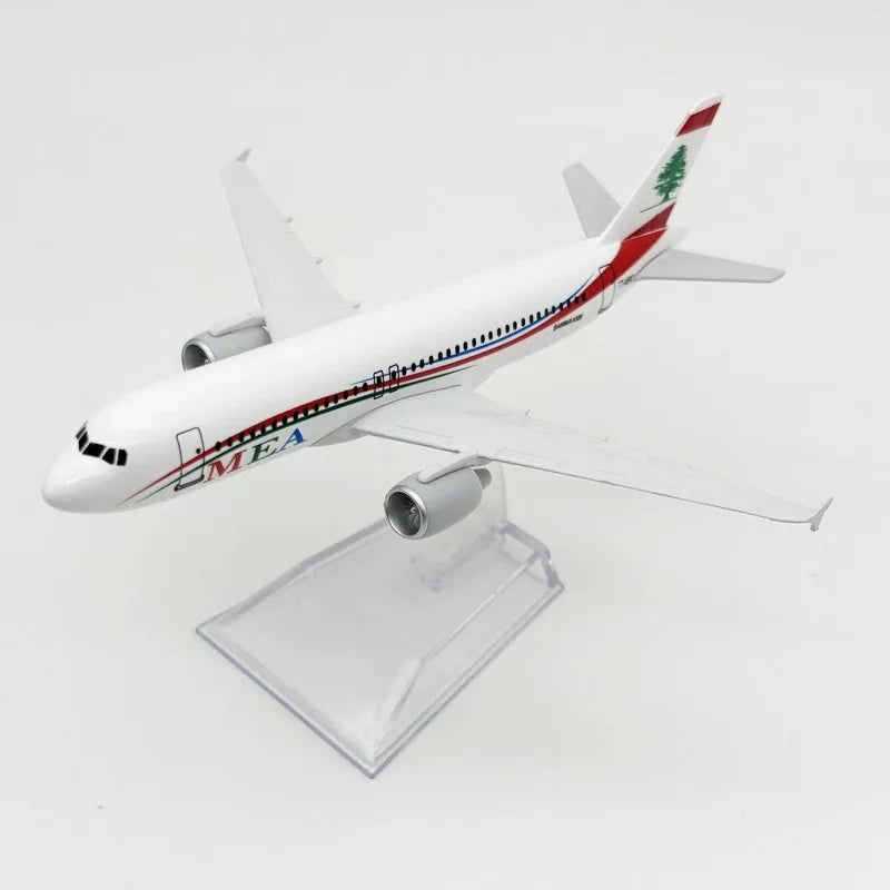 Display Souvenir Plane Toy 16CM Alloy Metal A320 MEA Airways Airplane Model Diecast Air Plane Model Aircraft w Landing Gears