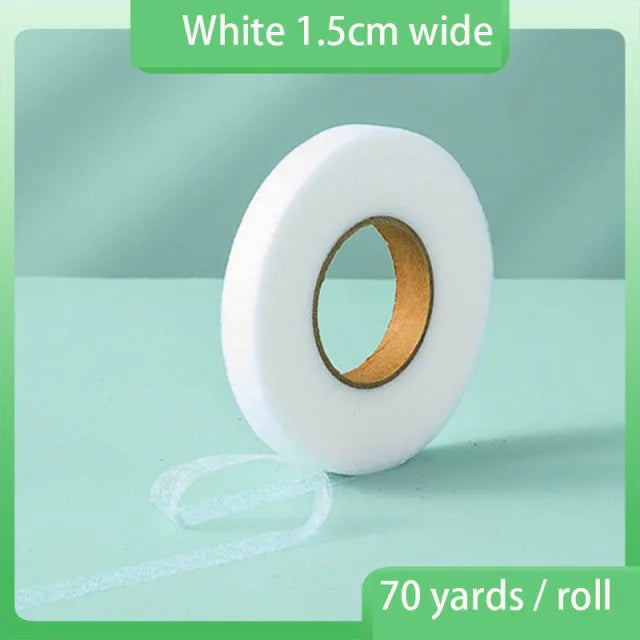 60Meters/Roll Double-sided Non-woven Interlining Adhesive Fabric Cloth Iron On Hem Tape Interlining Web DIY Sewing Crafts