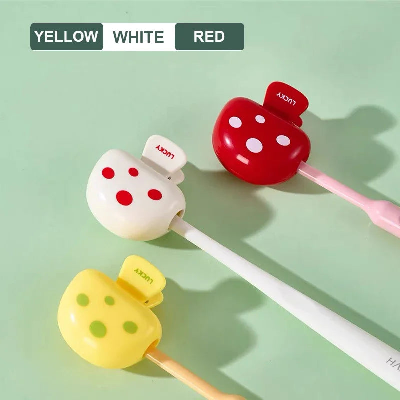 Portable Toothbrush Head Clip Household Dustproof Protective Cover Holder with Strong Spring for Travel