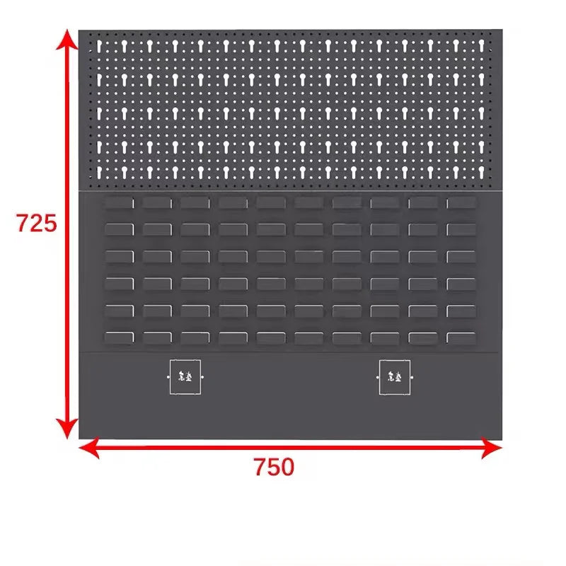 Sturdy High Quality Steel Tool Cabinet With Drawers With Double-door  And Wall Cabinet With Pegboard For Workshop