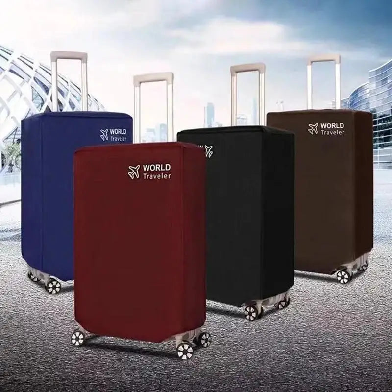 1pc durable luggage dust cover for world travelers - elastic and scratch resistant luggage protection cover, suitable for 18-32