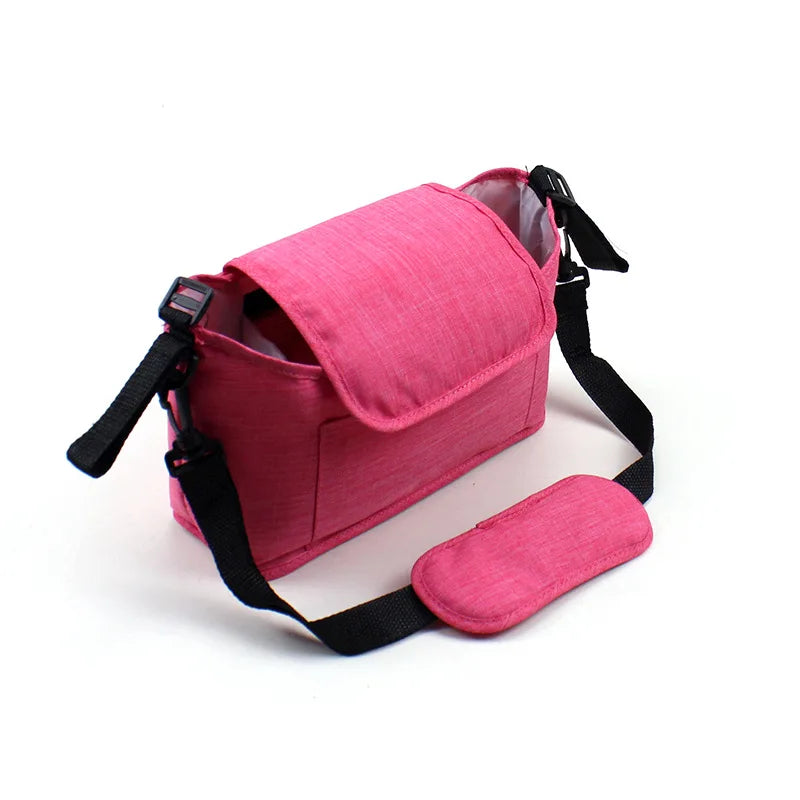 Baby Stroller Hanging Bag Large Capacity Baby Diaper Storage Bag Diaper Organizer Women's Shoulder Bags Portable Mommy Tote New