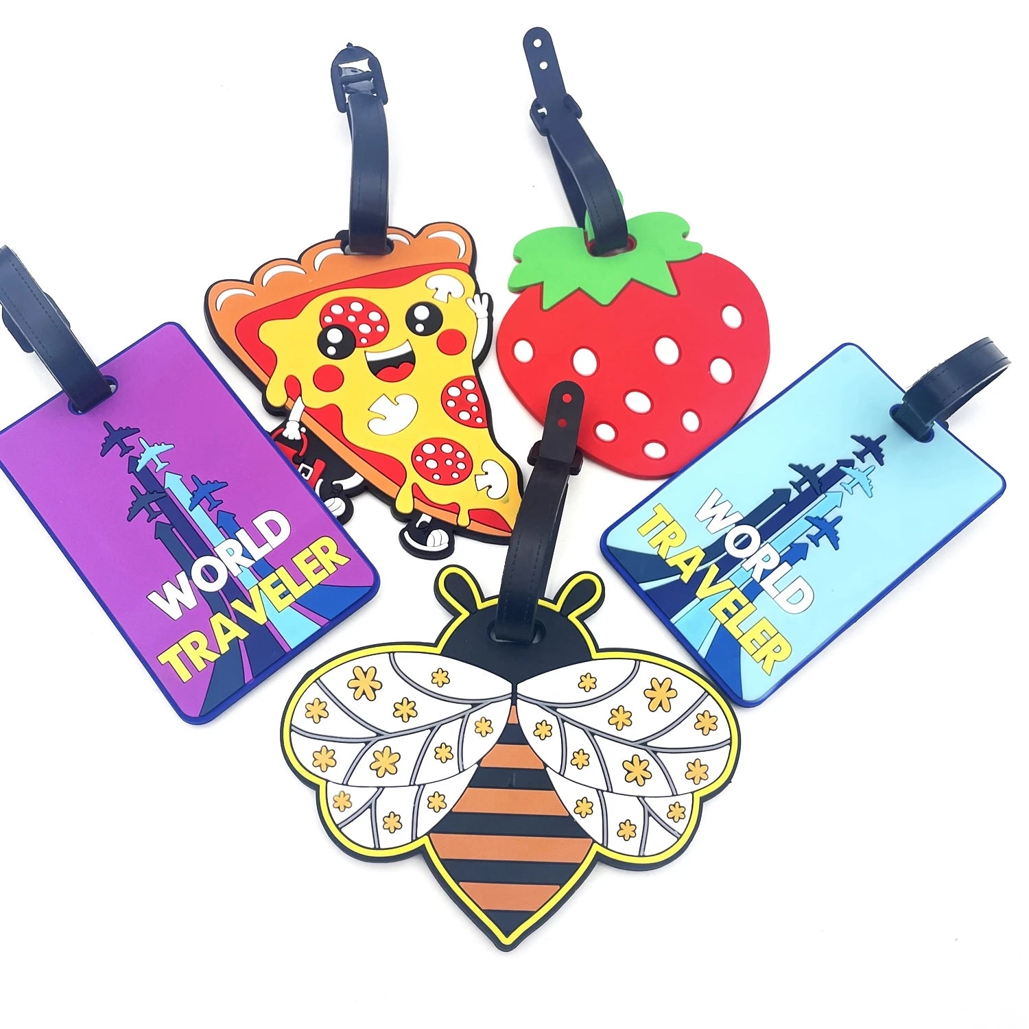 1PC Cute Luggage Tag Creative Suitcase Silicon Portable Travel Label Holder Bag Travel Essentials