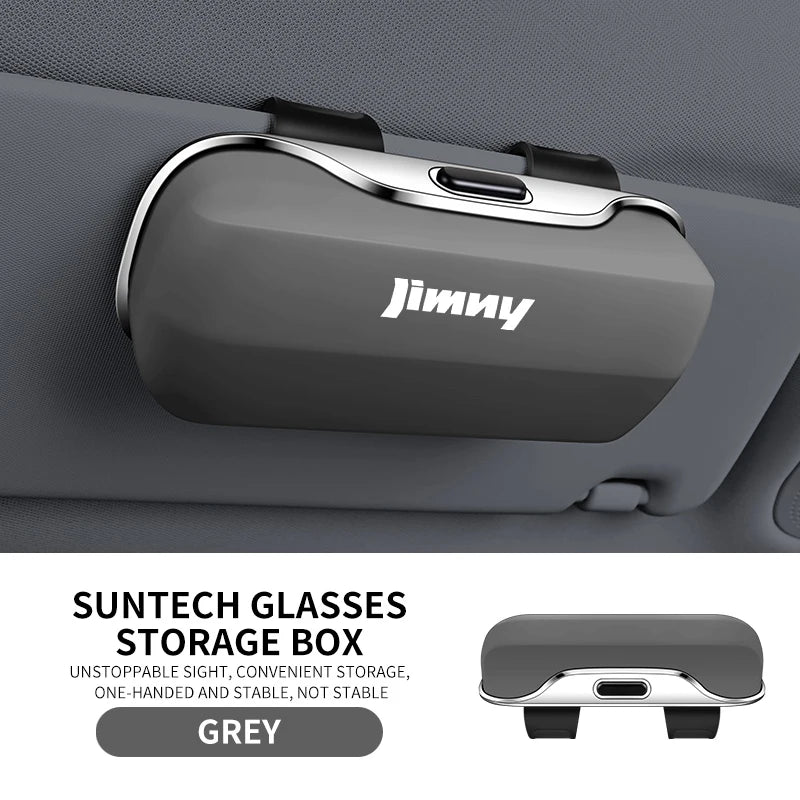 Car Eyewear Case Box Sunglasses Holder Sun Visor Storage Protective Frame Box Glasses Clip Portable For Suzuki Jimny JIMNY