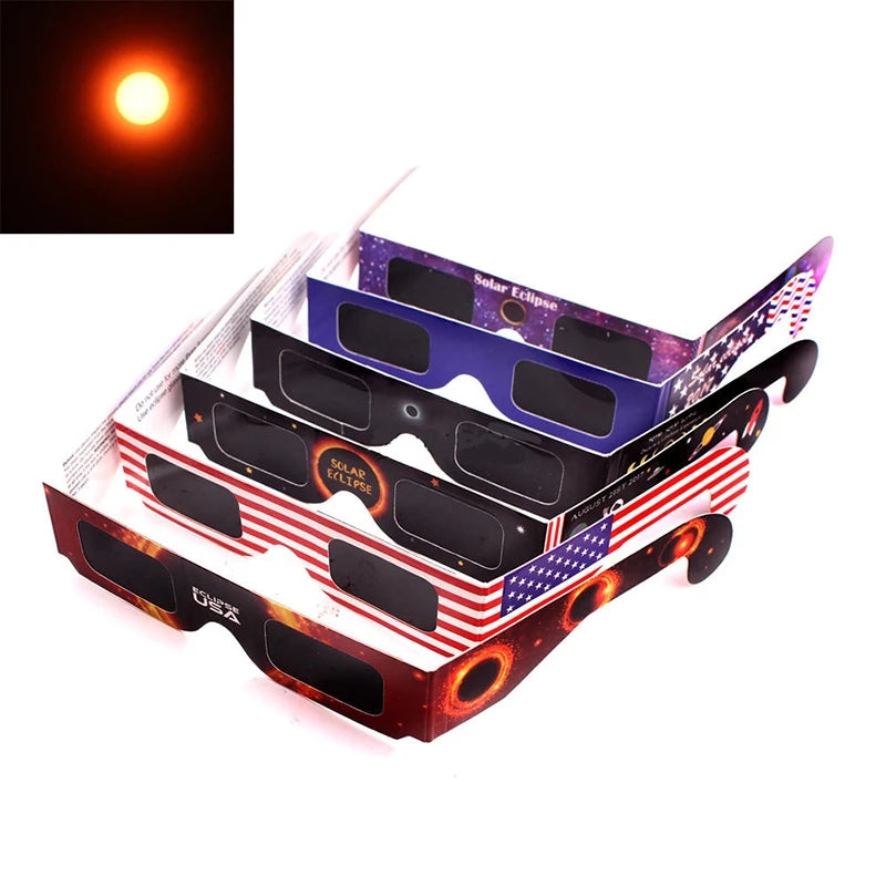 5/10/20pcs Safe Solar Eclipse Anti-uv Glasses Direct Sun Viewing Observe Total Eclipses Glasses Adults Kids Protect Eyes Eyewear
