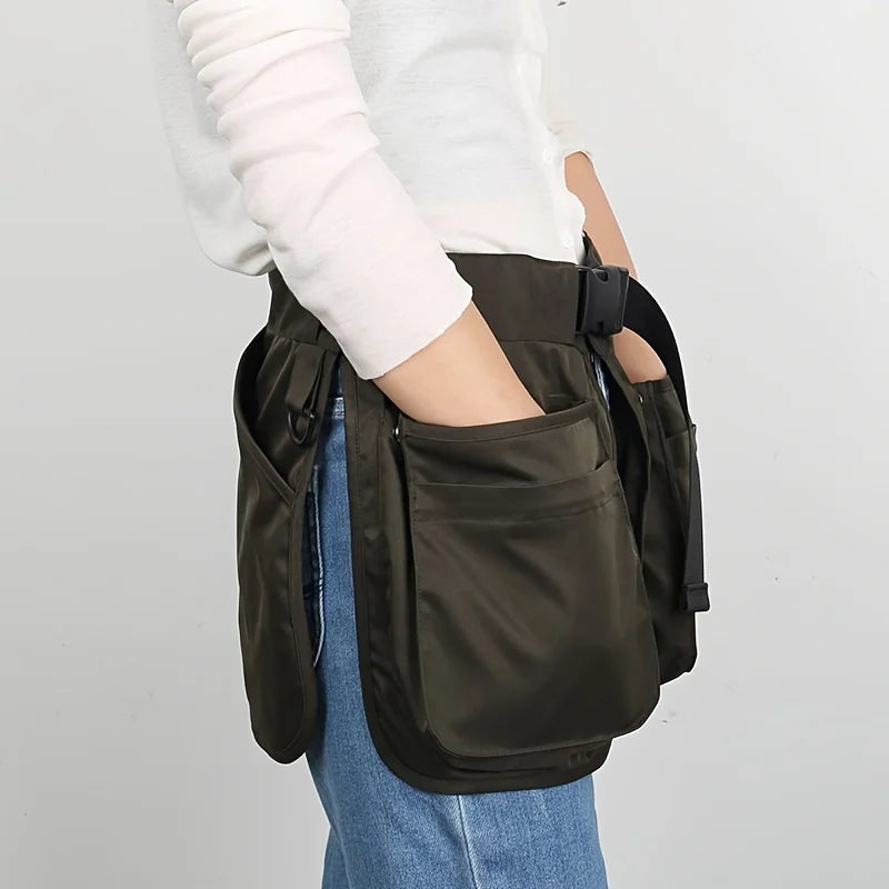 Sports Fashion Waist Bag with Multi-Pockets and Zipper Closure - Perfect for Outdoor Activities and Travel