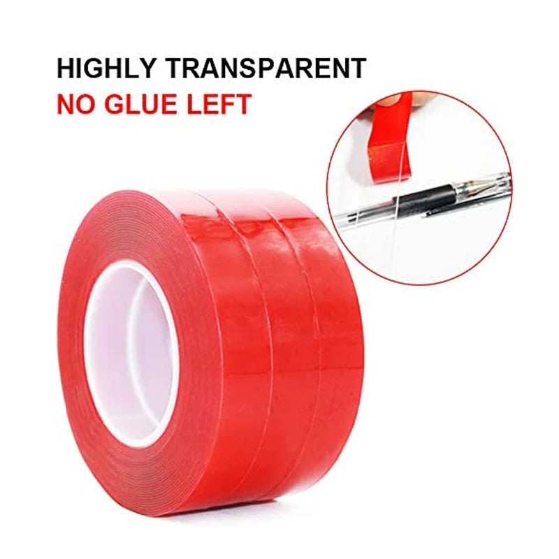 2mm-45mm Double Sided Adhesive Tape Acrylic Transparent No Traces Sticker for LED Strip Car Fixed Tablet Fixed
