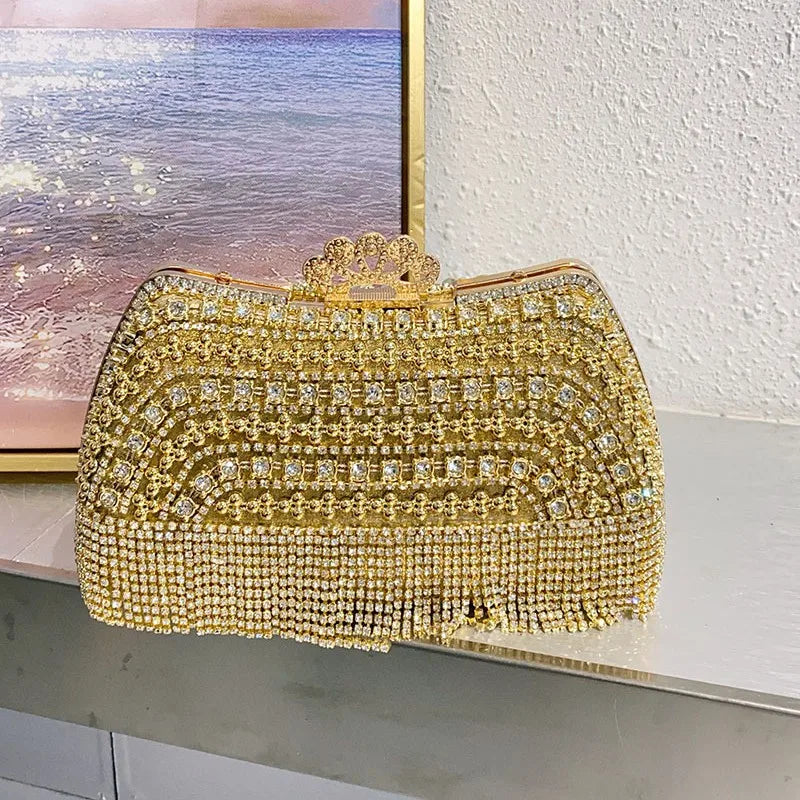 Women's Diamond Handbags Rhinestones Evening Bags Bridal Stones Clutch Purse Lady Clutches Bags Party Wedding