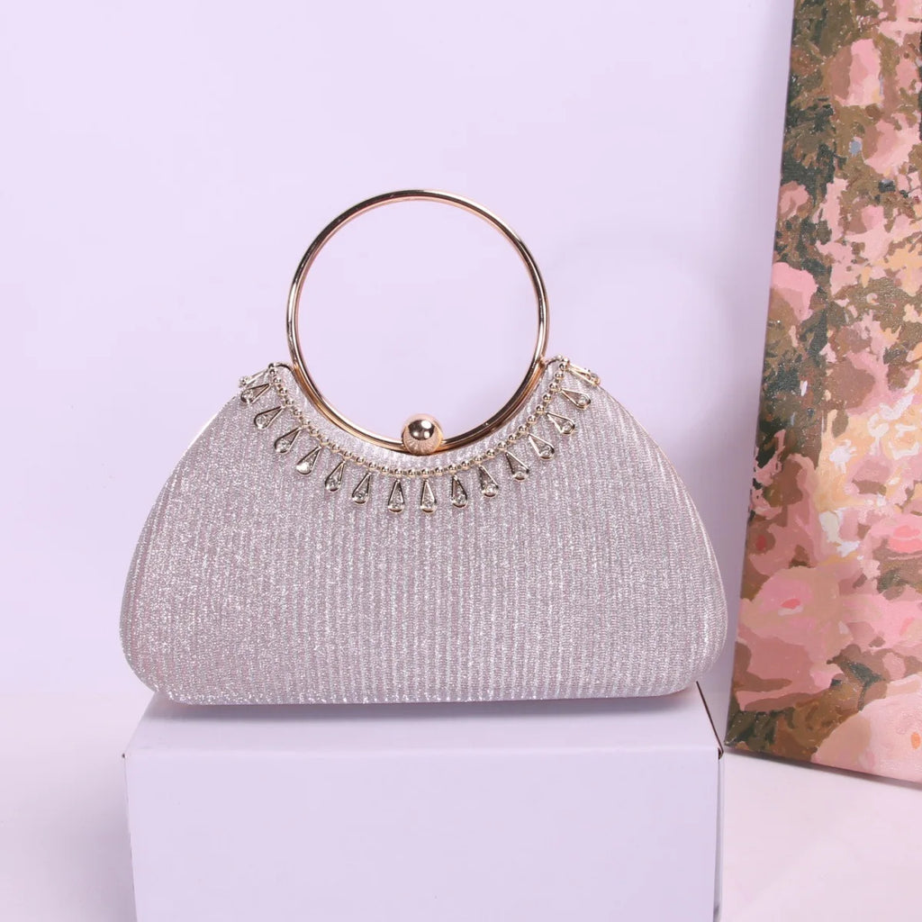product sparkling luxury rhinestone splicing beaded portable evening bag women's fashion temperament elegant dinner bag