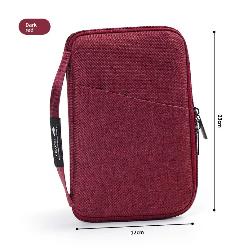 Travel Accessories Travel Wallet OX Cloth Ticket Holder Family Passport Holder Passport Protective Cover Zipper Document Case