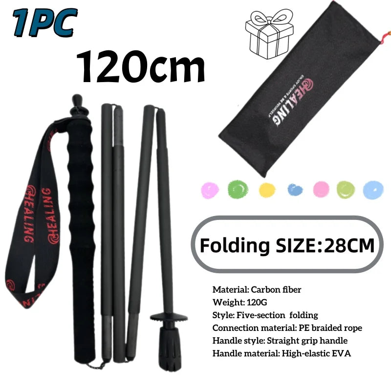 110g Ultra Light Weight Trekking Poles Foldable Hiking Sticks Carbon Fiber Hiking Poles Walking Sticks Trekking Walking Poles