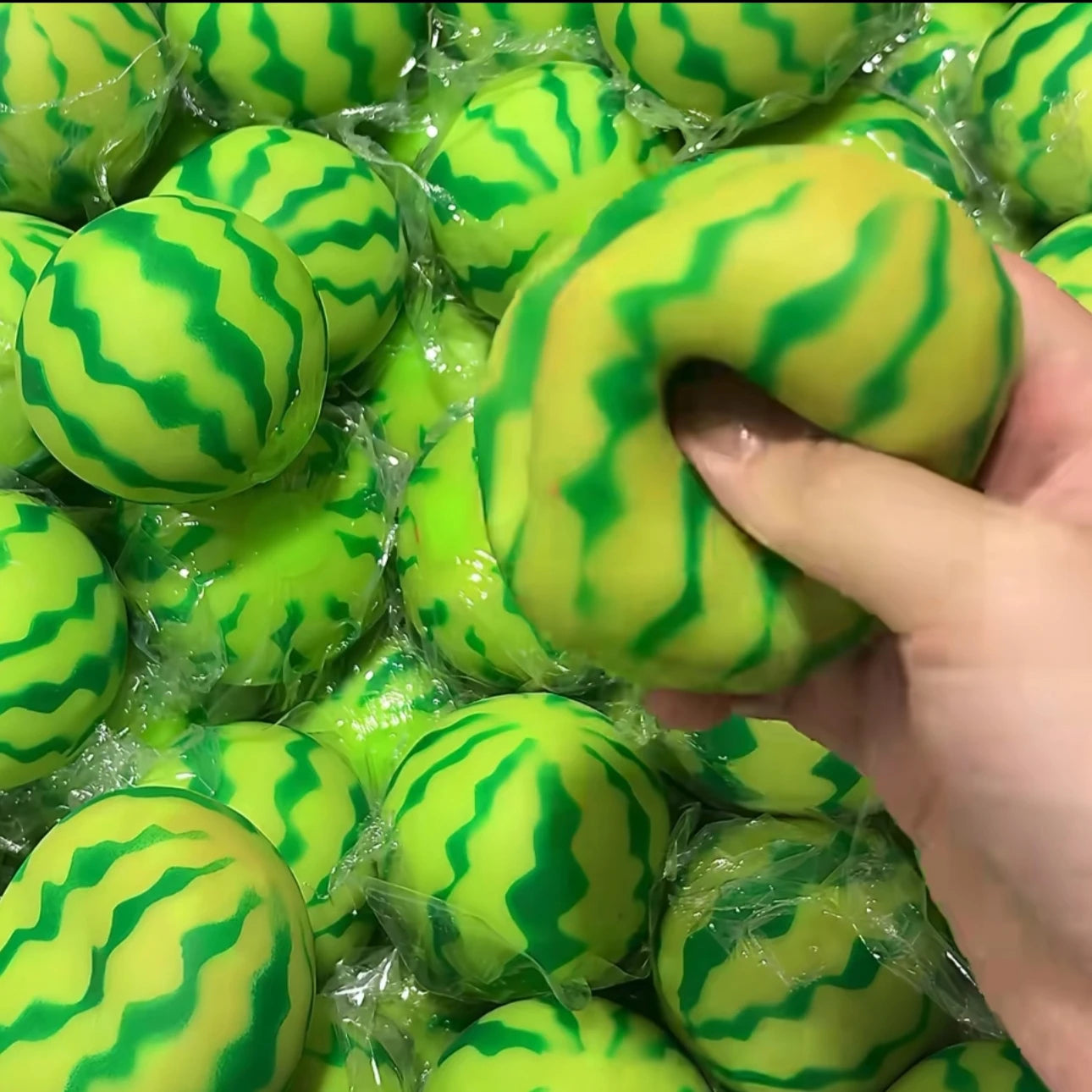 Crunchy Watermelon Squishy Stress Ball Fidget Toy Squeeze Toy Round Blocks Filled ASMR Anti Stress Release Hand Relax Gift Toy