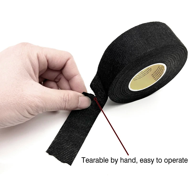 15M Width19mm/25mm/32mm Heat-resistant Shockproof Tape Adhesive Cloth Tape For Car Cable Harness Wiring Loom Protection