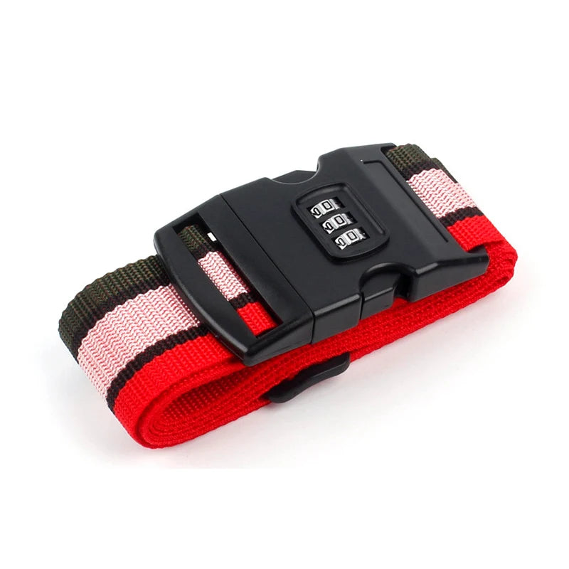 Adjustable Luggage Strap 1 Pcs Packing Belt Travel Essential Accessories Suitcase Supplies Fixed Belt cipher lock Suitcase Strap